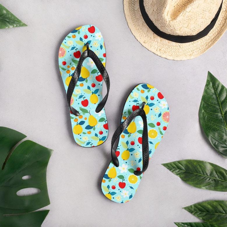 Summer Fruit Garden Flip Flops