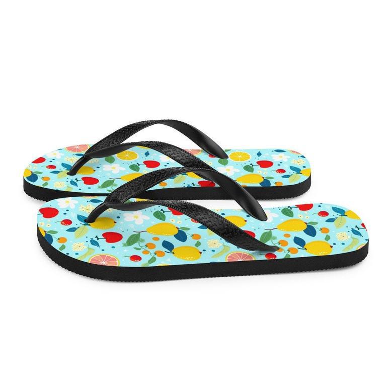 Summer Fruit Garden Flip Flops