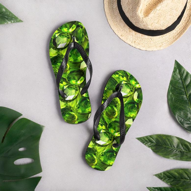 Sun-Kissed Peridot Flip Flops