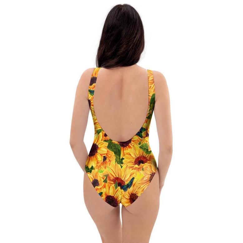 Sunflower Butterfly One Piece Swimsuite