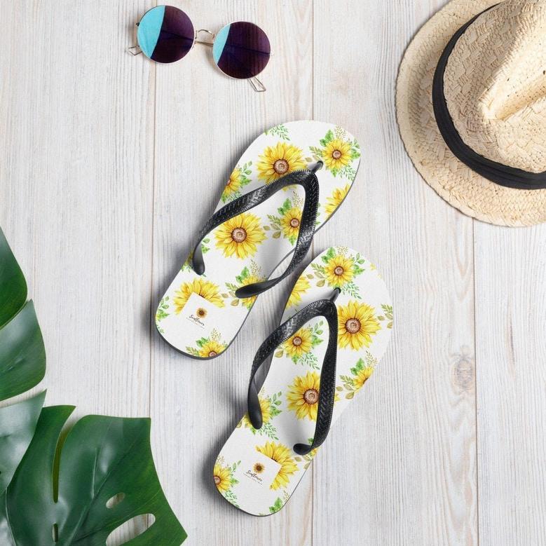 Sunflower Flip-Flops