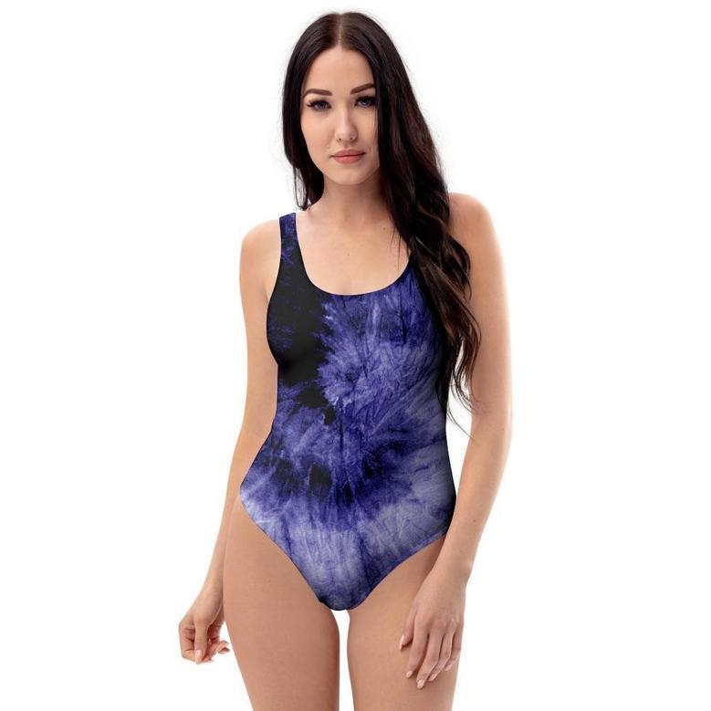 Tie Dye Blue One Piece Swimsuite