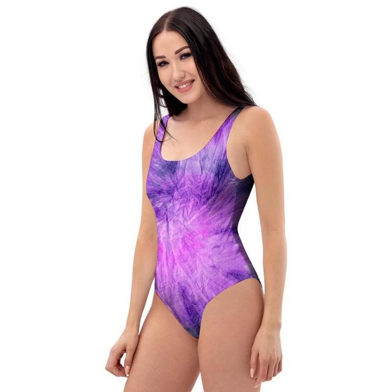 Tie Dye Purple One Piece Swimsuite