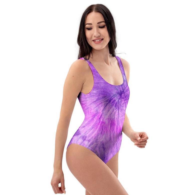 Tie Dye Purple One Piece Swimsuite