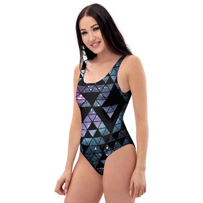 Triangle Galaxy Space One Piece Swimsuite