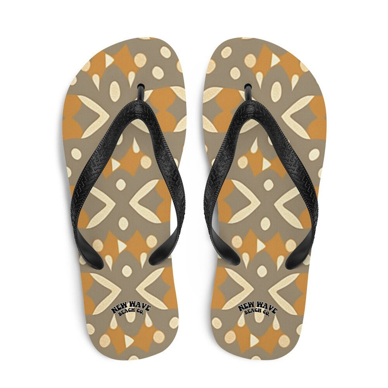 Tribal Animal Print Retro Vintage Flip Flops Colorful