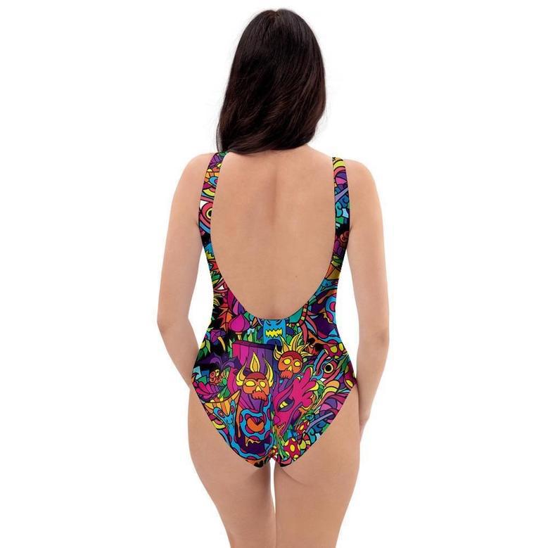 Tribal Hippie Trippy One Piece Swimsuite