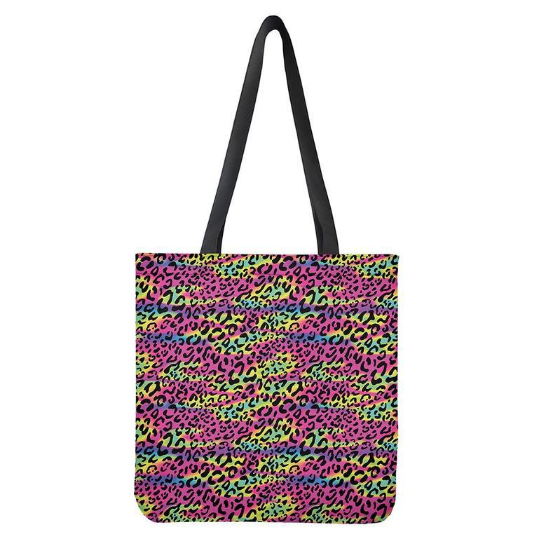 Trippy Psychedelic Leopard Print Tote Bag