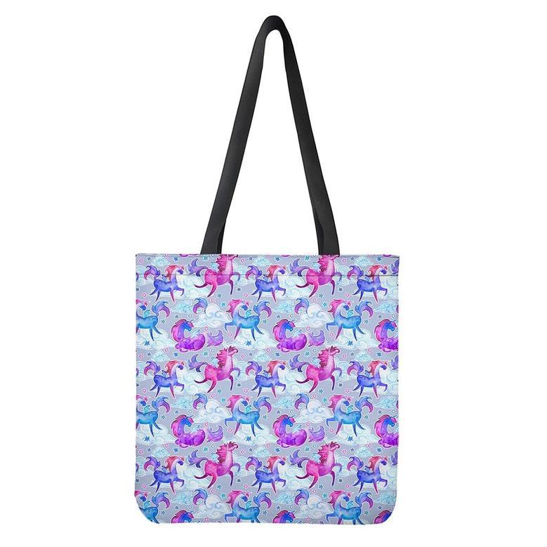 Unicorn Paradise Pattern Print Tote Bag