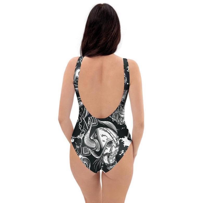 Viking Skull One Piece Swimsuite