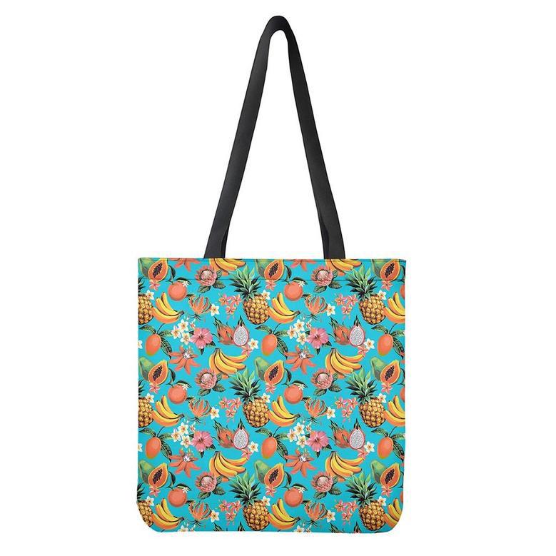 Vintage Tropical Fruits Pattern Print Tote Bag