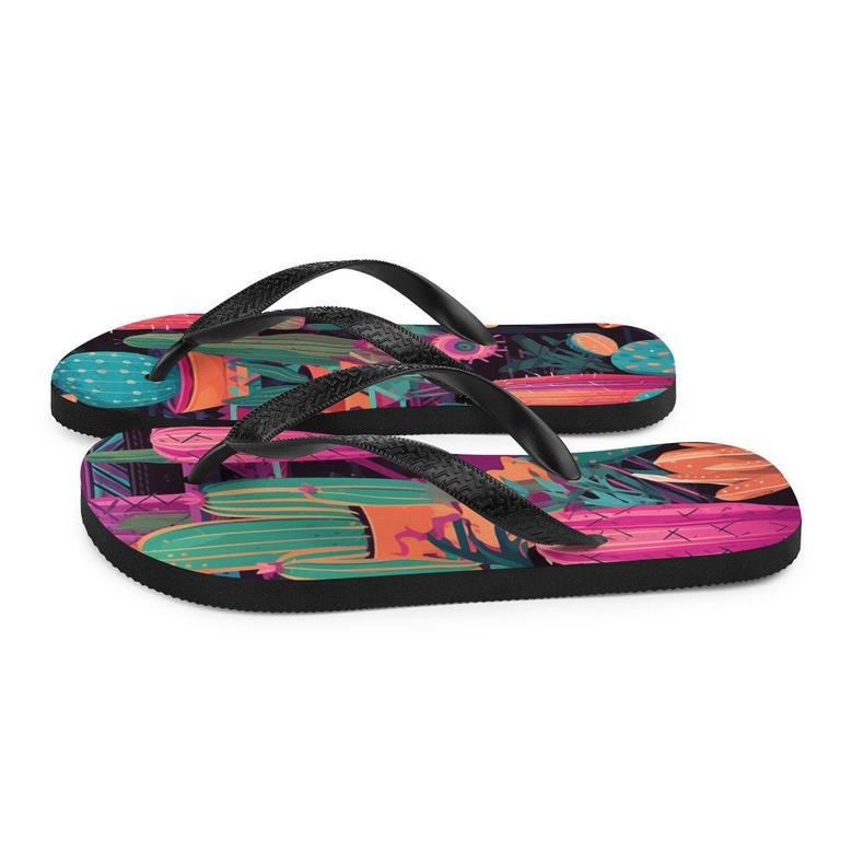 Western Cactus Flip-Flops