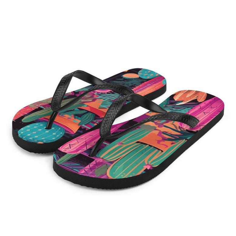 Western Cactus Flip-Flops