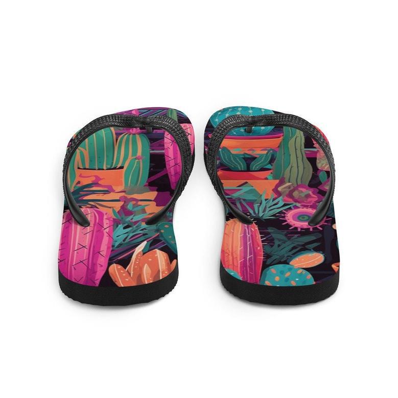 Western Cactus Flip-Flops