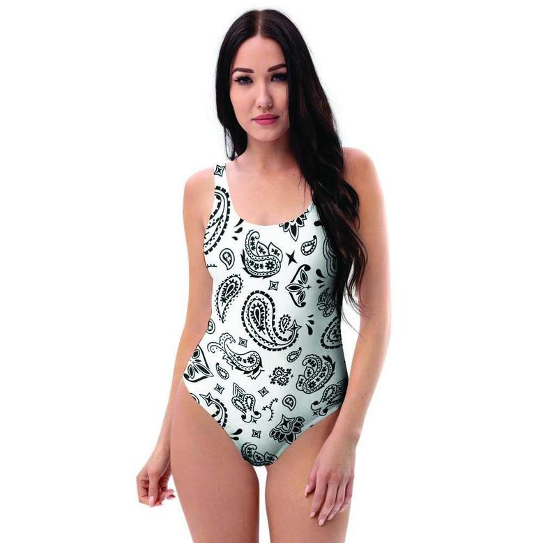 White Bandana One Piece Swimsuite