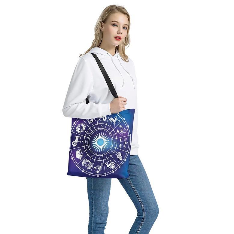 Zodiac Horoscopes Print Tote Bag