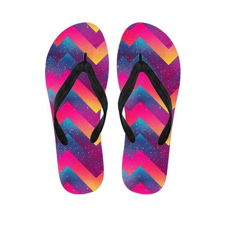 Abstract Geometric Grunge Men's Flip Flops