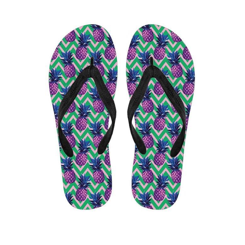 Abstract Hawaiian Pineapple Print Men's Flip Flops