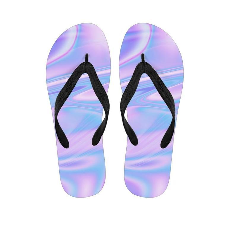 Abstract Holographic Men's Flip Flops