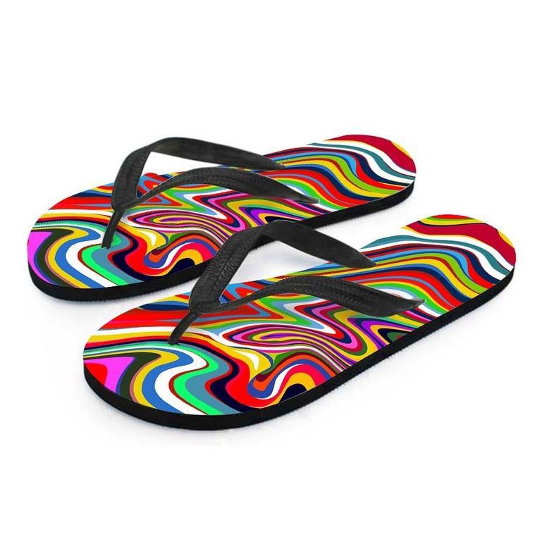 Abstract Ink Paint Men's Flip Flops