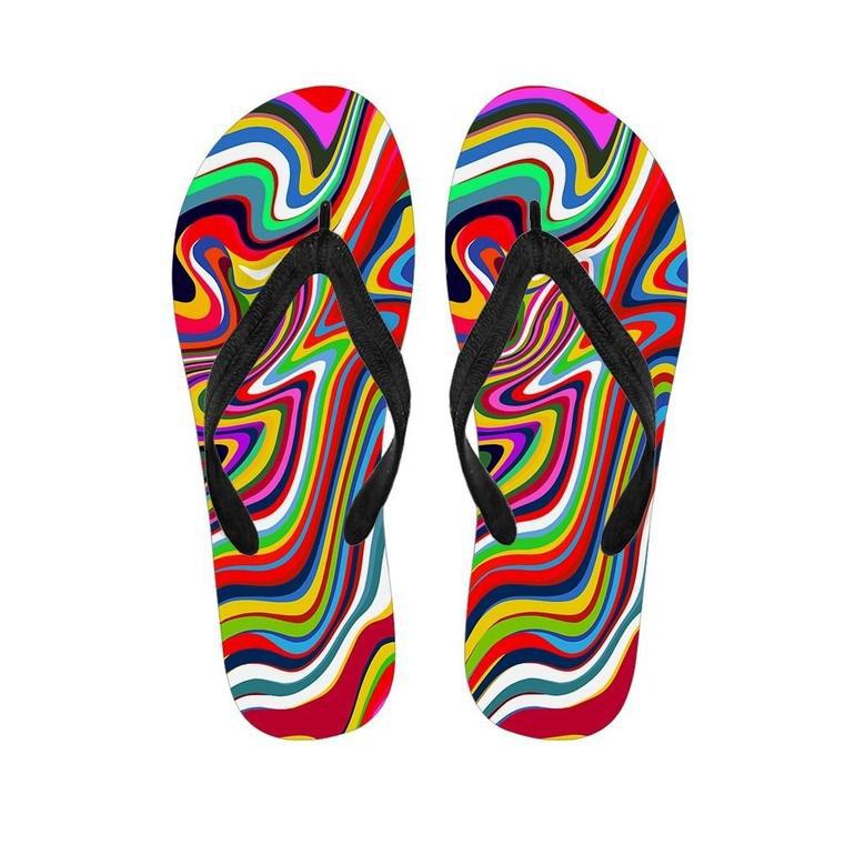 Abstract Ink Paint Men's Flip Flops