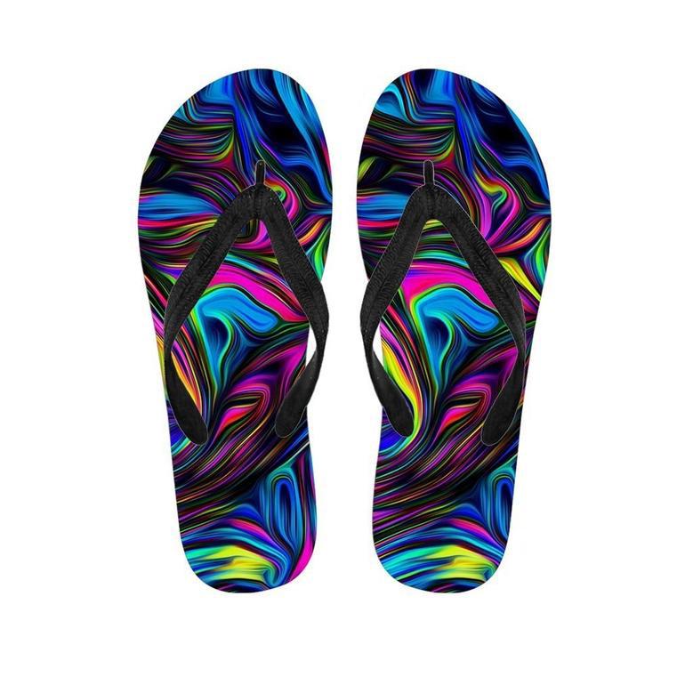 Abstract Psychedelic Men's Flip Flops