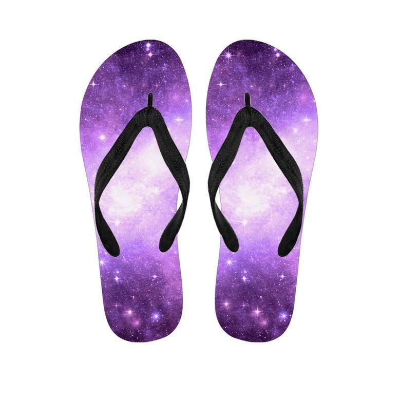 Abstract Purple Galaxy Space Men's Flip Flops