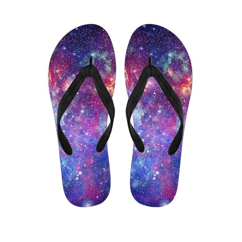 Abstract Starfield Galaxy Space Men's Flip Flops