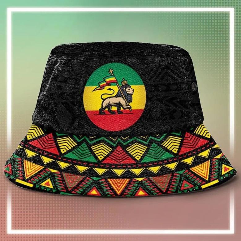 African Color Smoke Bucket Hat For Black Men, Black Women