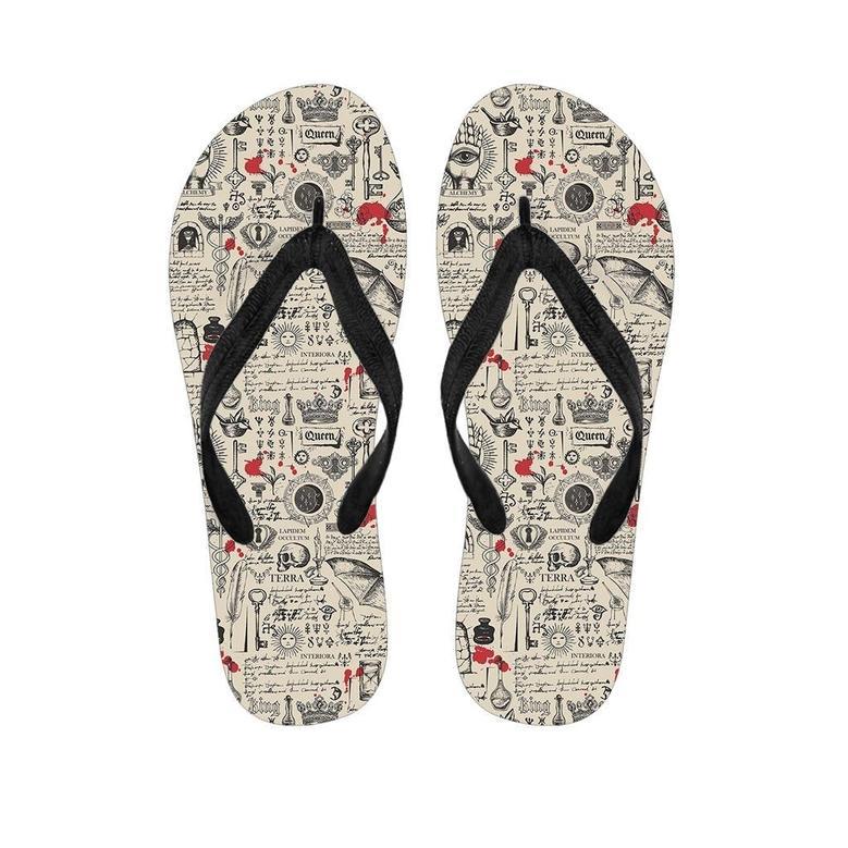 Alchemy Witchcraft Gothic Men's Flip Flops