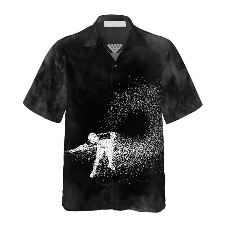 All Over Print Billiards On Smoke Background Hawaiian Shirt, Idea Gift for Billiard Player