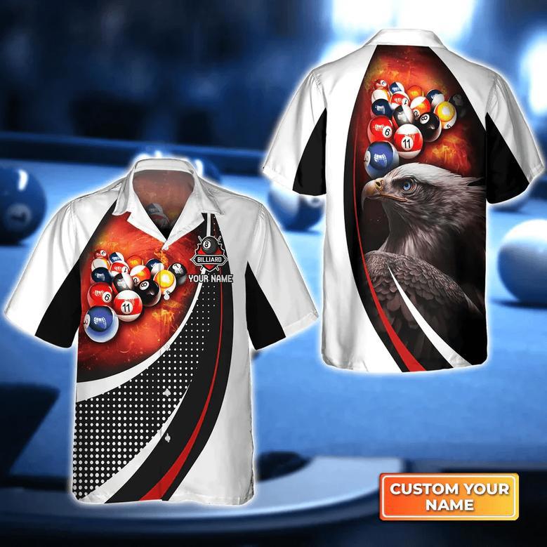 American Eagle Billiard Team Pool 8 Ball Hawaiian Shirt, Billiard team shirt, Billiard shirt for men and women