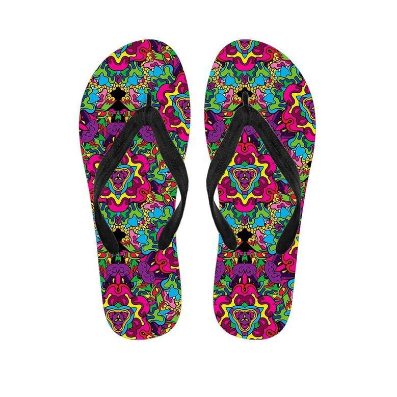 Animal Hippie Psychedelic Men's Flip Flops