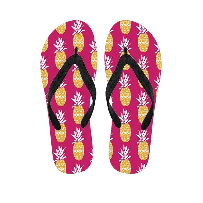 Aztec Hawaiian Pineapple Print Men's Flip Flops