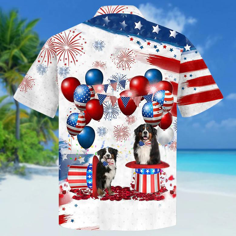 Bernese Mountain Dog Independence Day Hawaiian Shirt, Dog Hawaii Beach Shirt Short Sleeve For Of July