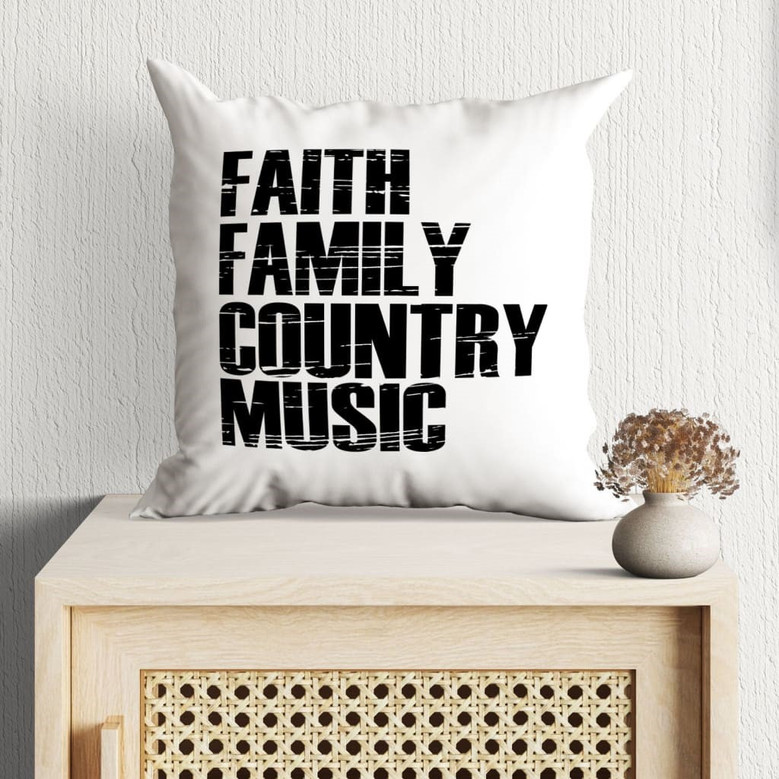Bible Verse Pillow - Jesus Pillow - Gift For Christian- Faith Family Country Music Christian Pillow