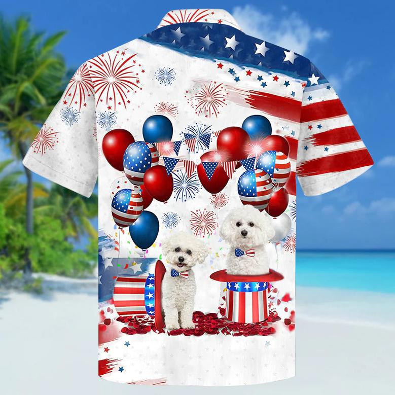 Bichon Frise Independence Day Hawaiian Shirt, Dog Hawaii Beach Shirt Short Sleeve For Of July