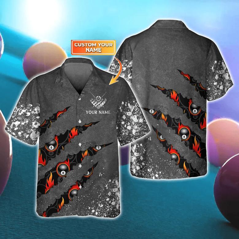 Billiard Paint Splash Personalized Billiard Hawaiian Shirt for men, Gift For Billiard Player