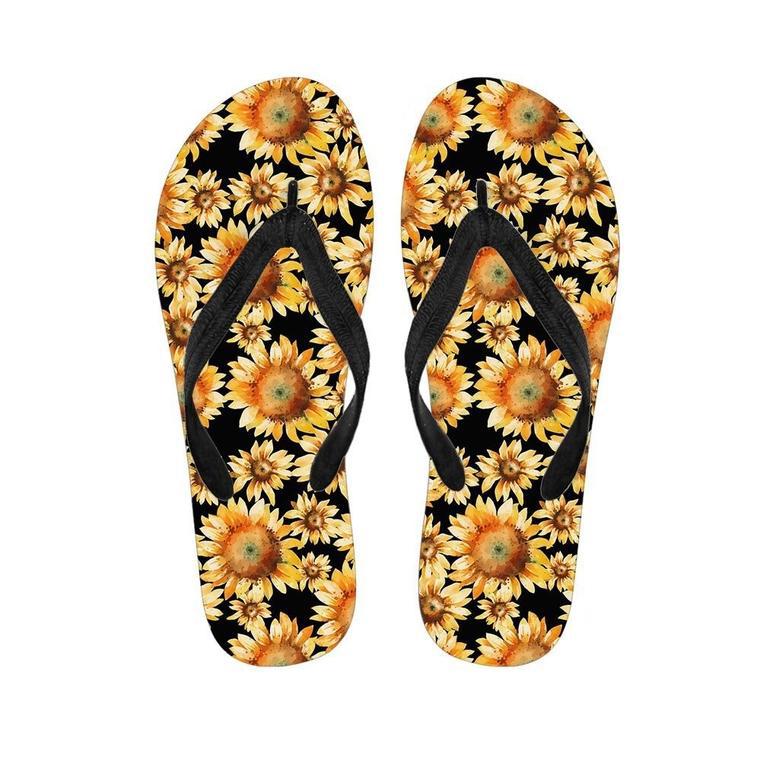 Black Sunflower Men's Flip Flops