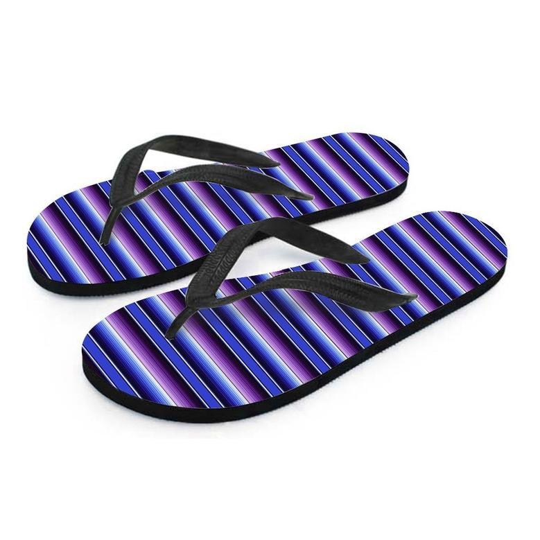 Blue And Purple Mexican Baja Men's Flip Flops