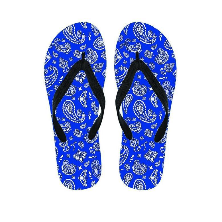 Blue Bandana Men's Flip Flops