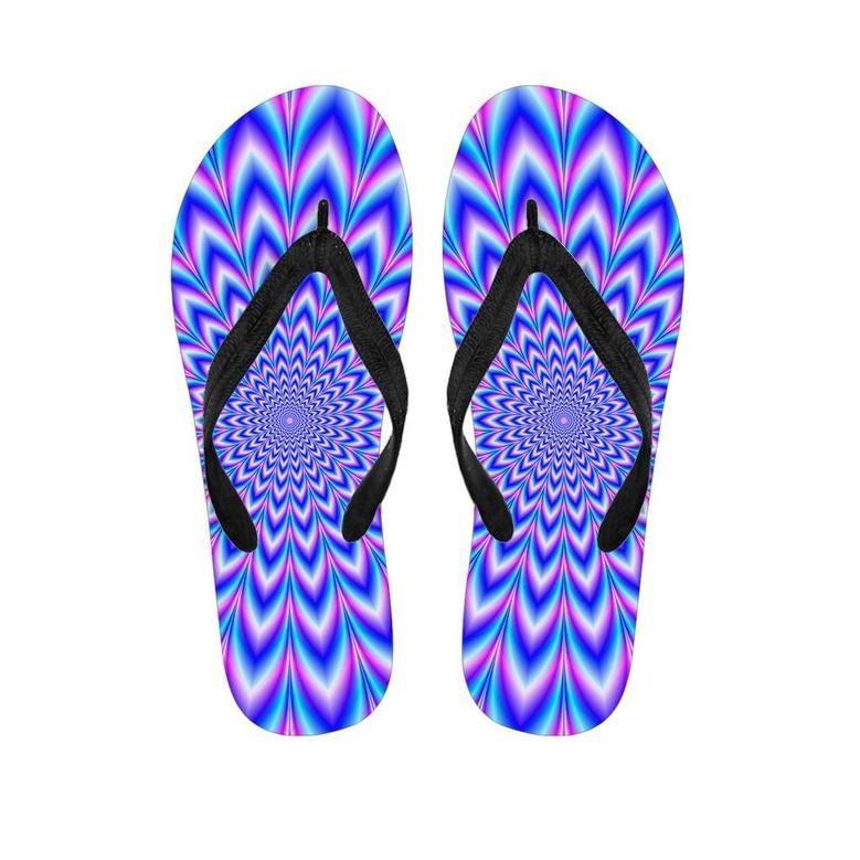 Blue Optical Illusion Men's Flip Flops