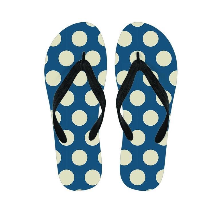 Blue Polka Dot Men's Flip Flops