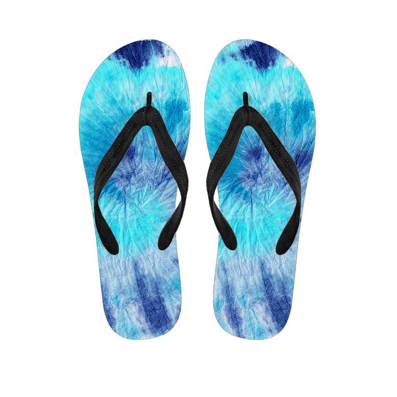 Blue Tie Dye Men's Flip Flops