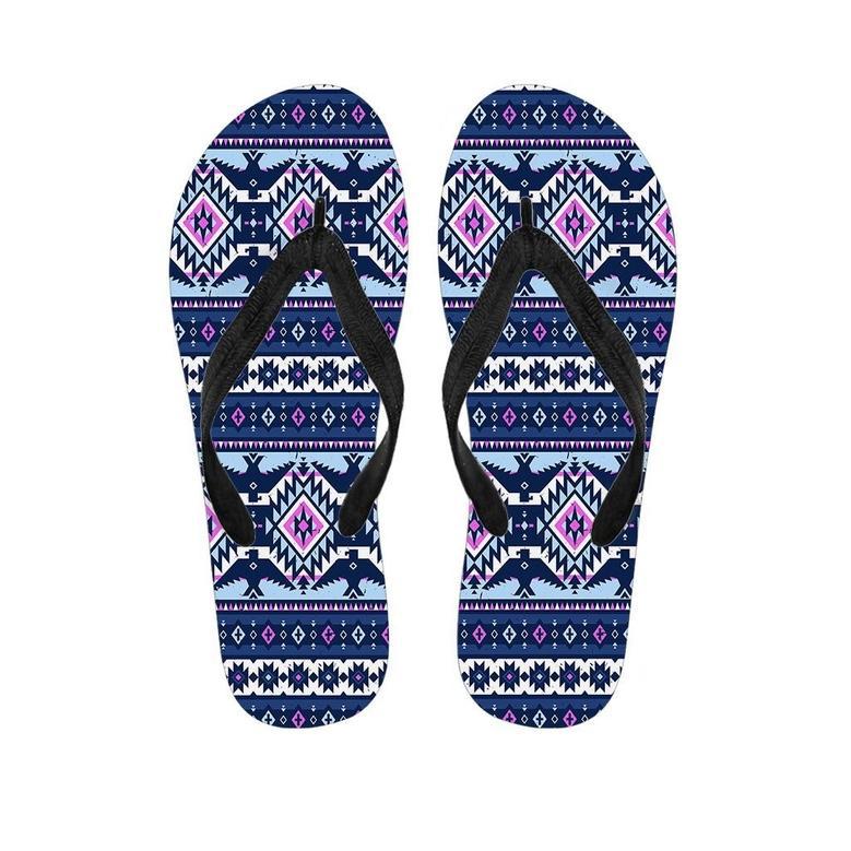 Blue Tribal Aztec Eagles Men's Flip Flops