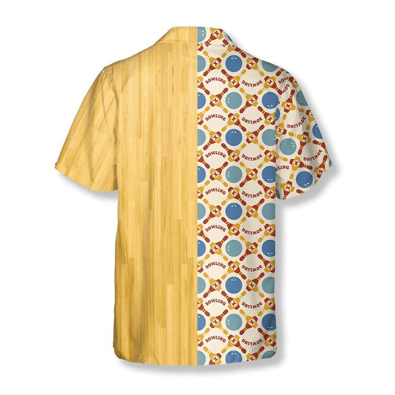 Bowling Dad With Balls and Ninepins Bowling Hawaiian Shirt, Gift for Dad Bowling