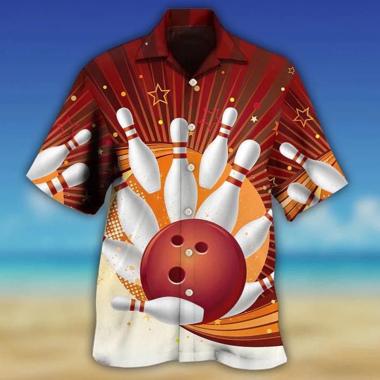 Bowling Hawaiian Shirt, Bowling Painting Hawaiian Shirt, Bowling Strike Aloha Shirt For Men Perfect Gift For Bowling Lovers, Bowlers