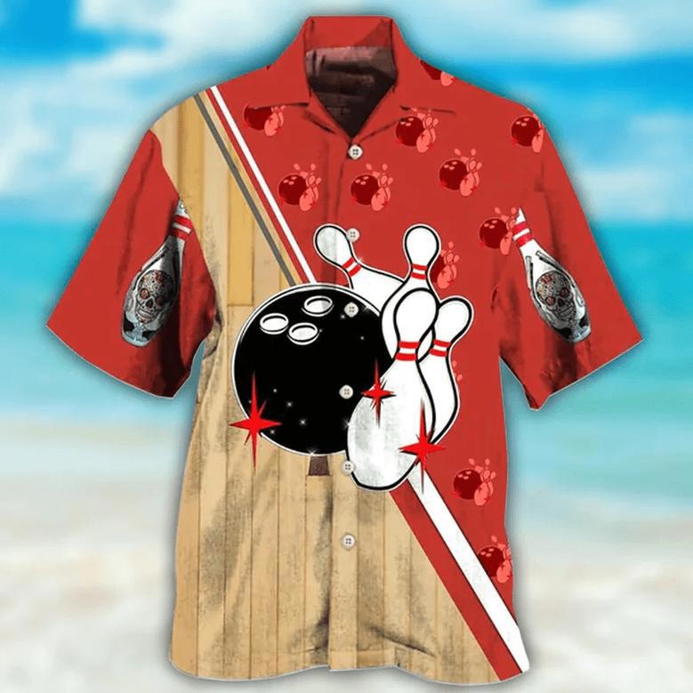 Bowling Hawaiian Shirt, Bowling Skull Hawaiian Shirt, Bowling Aloha Shirt For Men Perfect Gift For Bowling Lovers, Bowlers