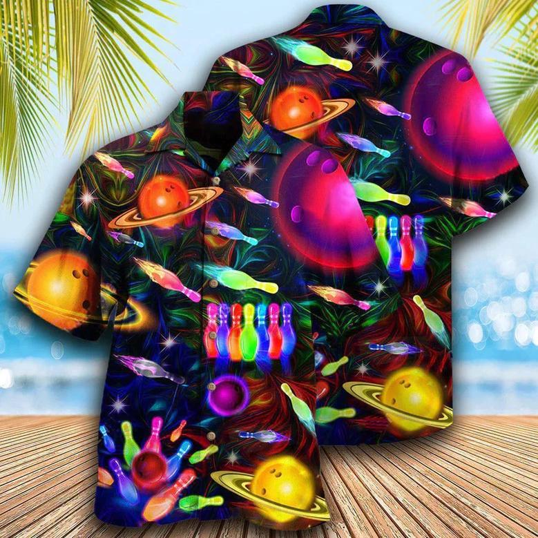 Bowling Hawaiian Shirt, Colorful Bowling Roll Hawaiian Shirt, Bowling Independence Day Aloha Shirt For Men Perfect Gift For Bowling Lovers, Bowlers