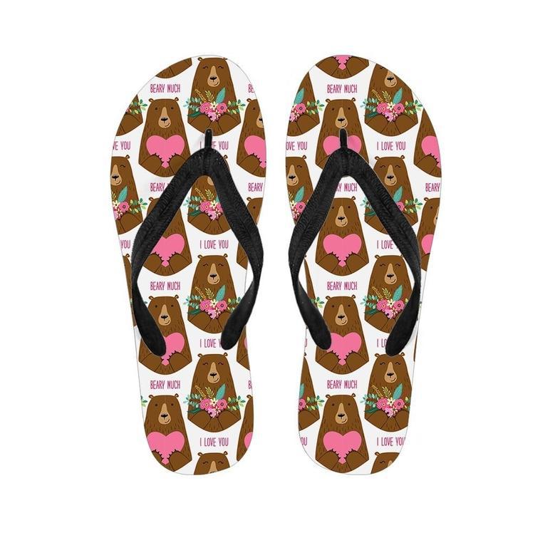 Brown Mama Bear Men's Flip Flops